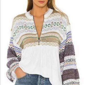 FREE PEOPLE CABIN FEVER SWIT SWEATER THERMAL TOP